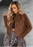 Scurtă zamszowa Geacă Autumn Whisper ciocolatie