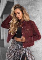 Scurtă zamszowa Geacă Autumn Whisper burgundowa