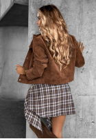 Scurtă zamszowa Geacă Autumn Whisper ciocolatie