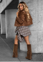 Scurtă zamszowa Geacă Autumn Whisper ciocolatie