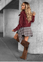 Scurtă zamszowa Geacă Autumn Whisper burgundowa