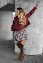 Scurtă zamszowa Geacă Autumn Whisper burgundowa