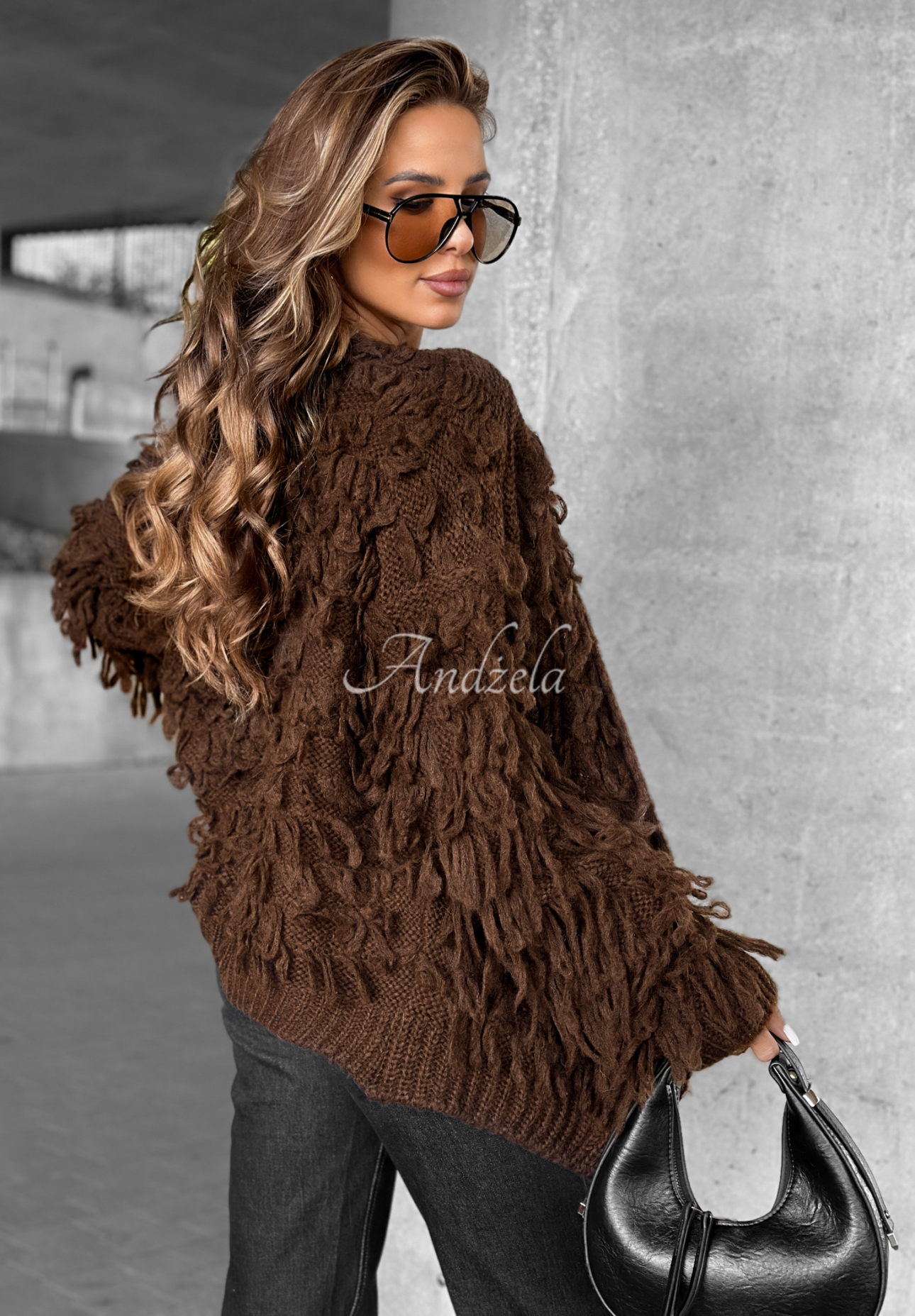 Cardigan scurt cu franjuri Fringe