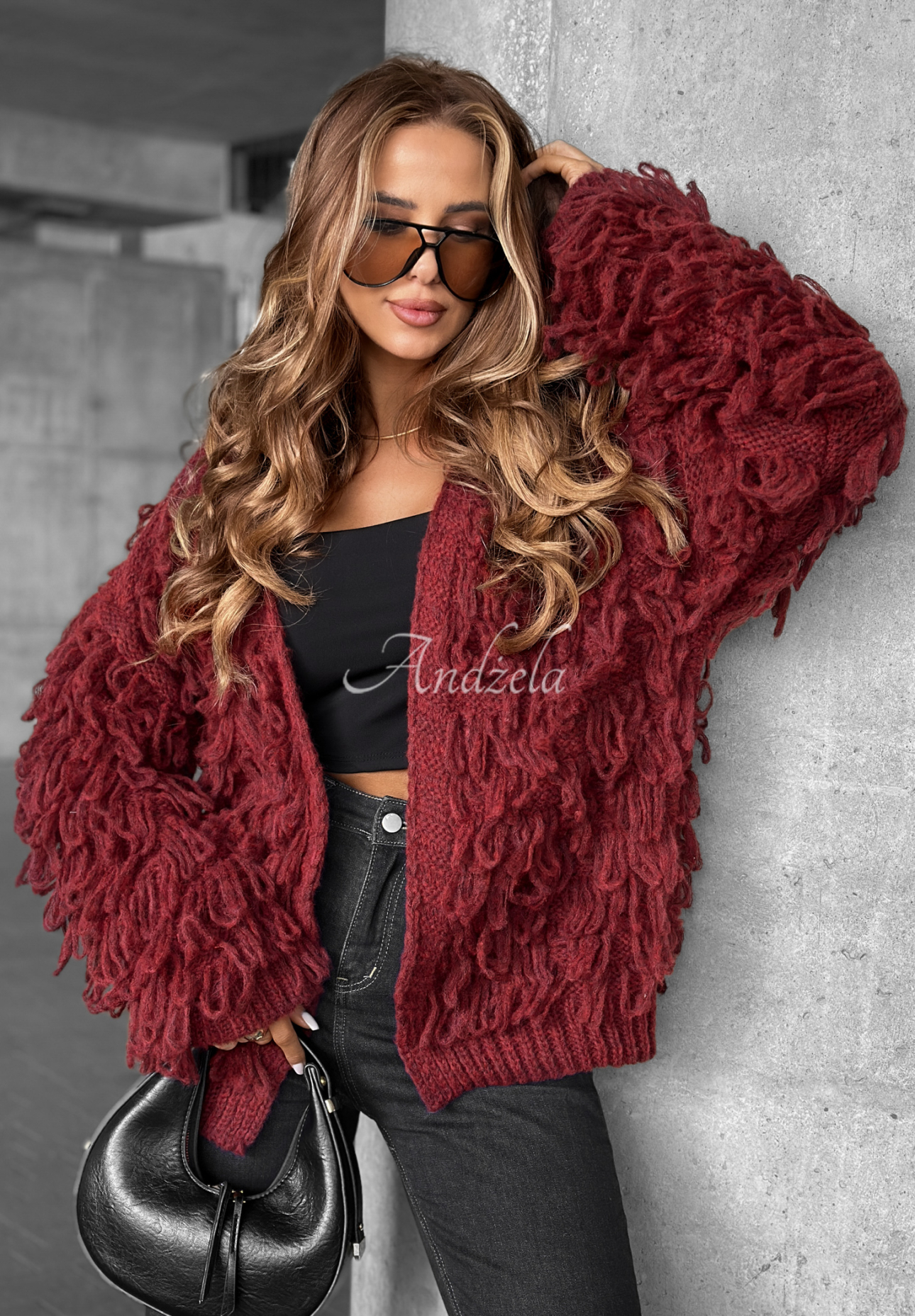 Cardigan scurt cu franjuri Fringe