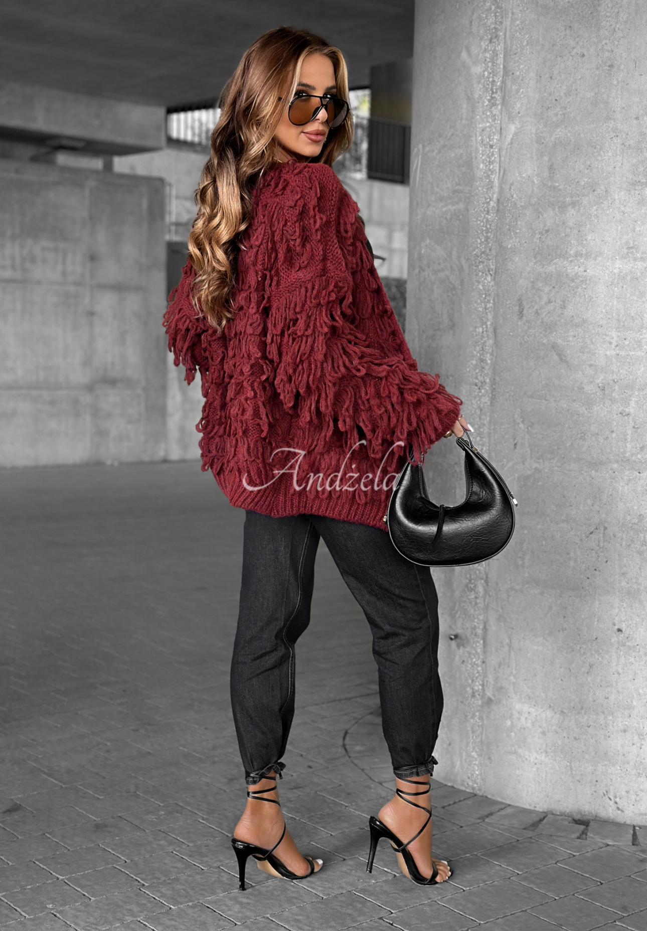 Cardigan scurt cu franjuri Fringe