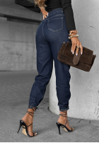 Pantaloni din denim mom fit My Better Side bluemarin