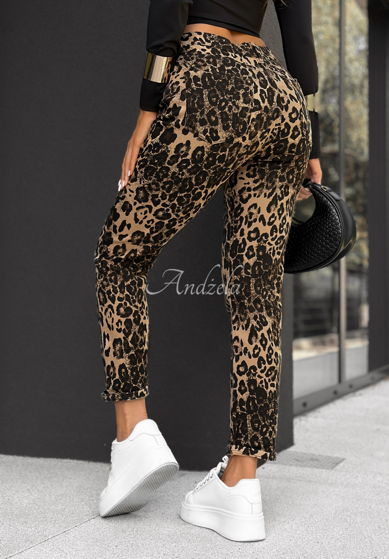 Blugi cu imprimeu leopard Mixed Feelings