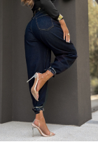 Pantaloni din denim balloon Like Last Year bluemarin