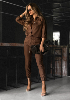 Compleu Cămașă i Pantaloni Straight Talk ciocolatiu