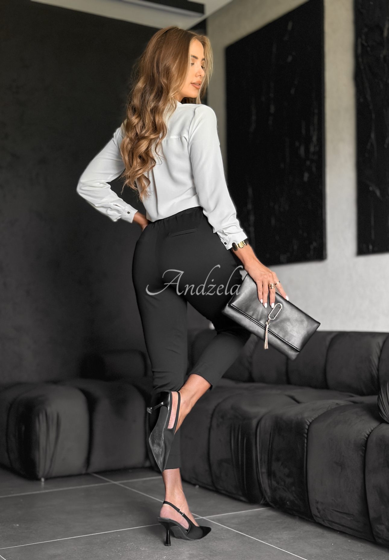 Pantaloni din material New Mood