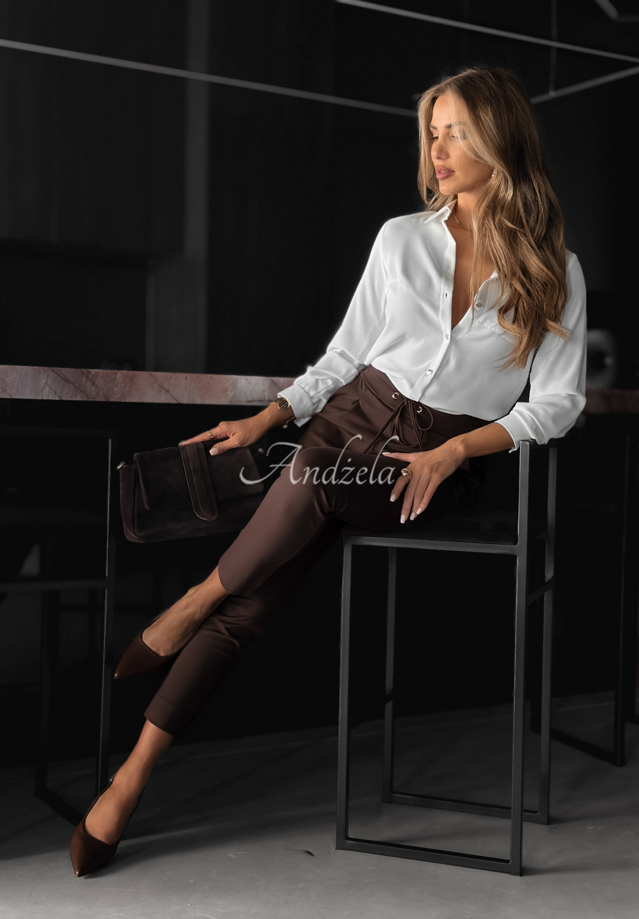 Pantaloni din material New Mood