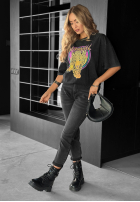 Tricou z nadrukiem Rock Angel gri