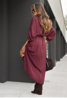 Rochie oversize Not For Long burgundowa