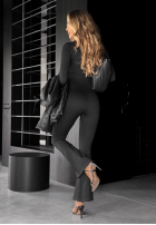 Długi dopasowany Salopetă z dekoltem Best Fitting negru