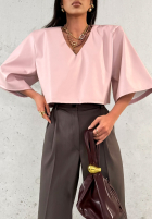Eleganckie Pantaloni wide leg La Milla Own Rules ciocolatii