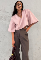 Eleganckie Pantaloni wide leg La Milla Own Rules ciocolatii