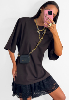 Tricou La Milla When You Look ciocolatiu