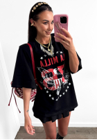 Tricou z nadrukiem La Milla Rise and Conquer negru