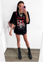 Tricou z nadrukiem La Milla Rise and Conquer negru