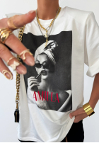 Tricou z nadrukiem La Milla Her Era Alb