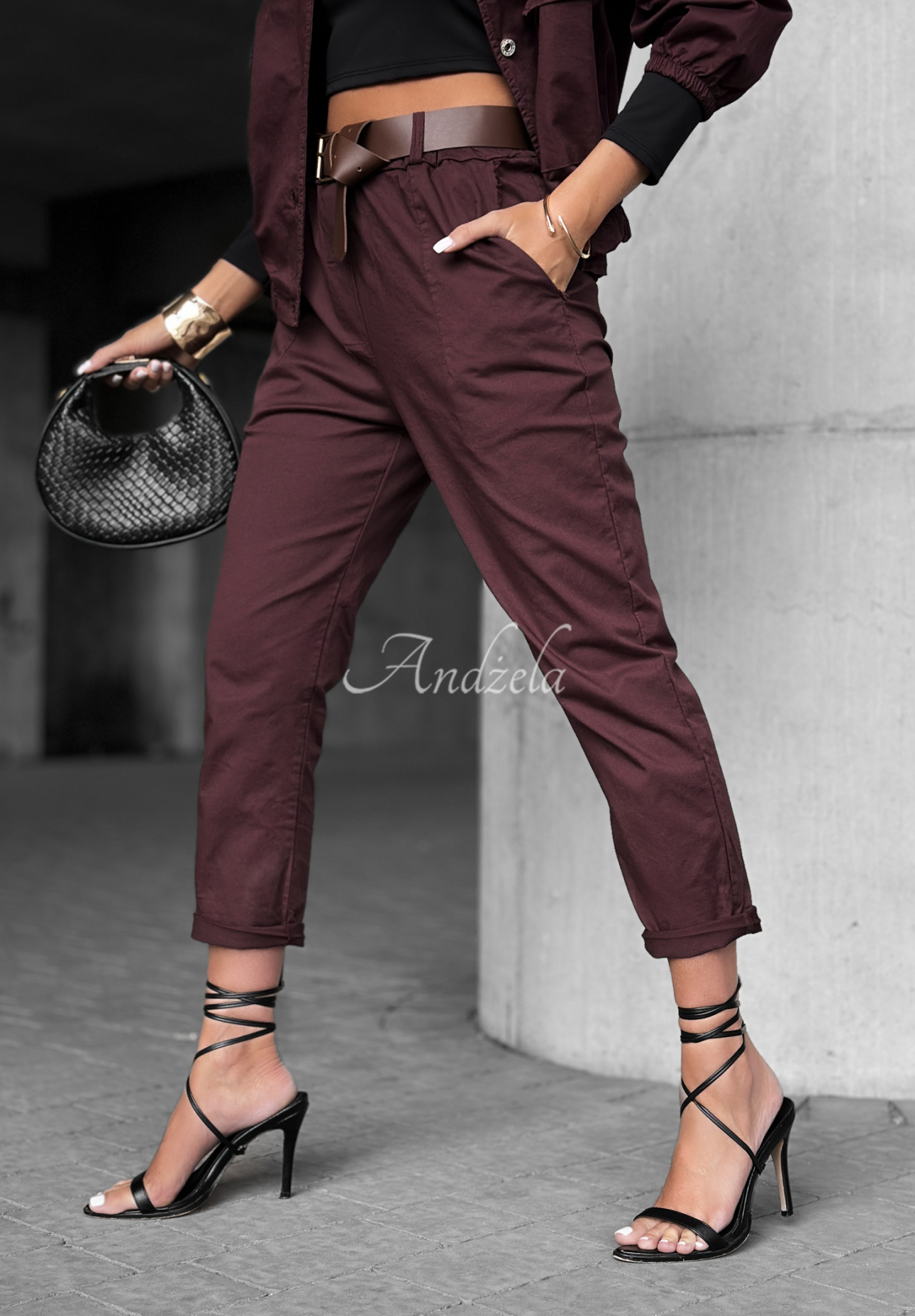 Pantaloni cu curea Almost Gone
