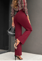 din material textil Pantaloni dzwony Can't Ignore Me burgundowe