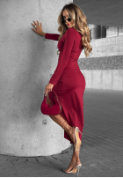 Rochie z rozcięciem Believe In Me burgundowa