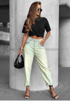 Pantaloni din denim mom fit On My List albastre