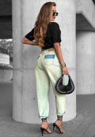 Pantaloni din denim mom fit On My List albastre