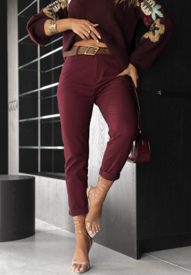 Blugi mom fit cu curea Don’t Expect Much