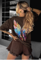 Tricou cu imprimeu Colorful Wings
