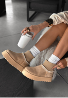 zamszowe Botine Let Me Forget bej