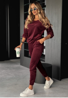 Welurowy Compleu Allesi burgundowy