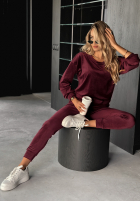 Welurowy Compleu Allesi burgundowy