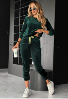 Welurowy Compleu Now You Know verde sticlă