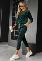 Welurowy Compleu Now You Know verde sticlă