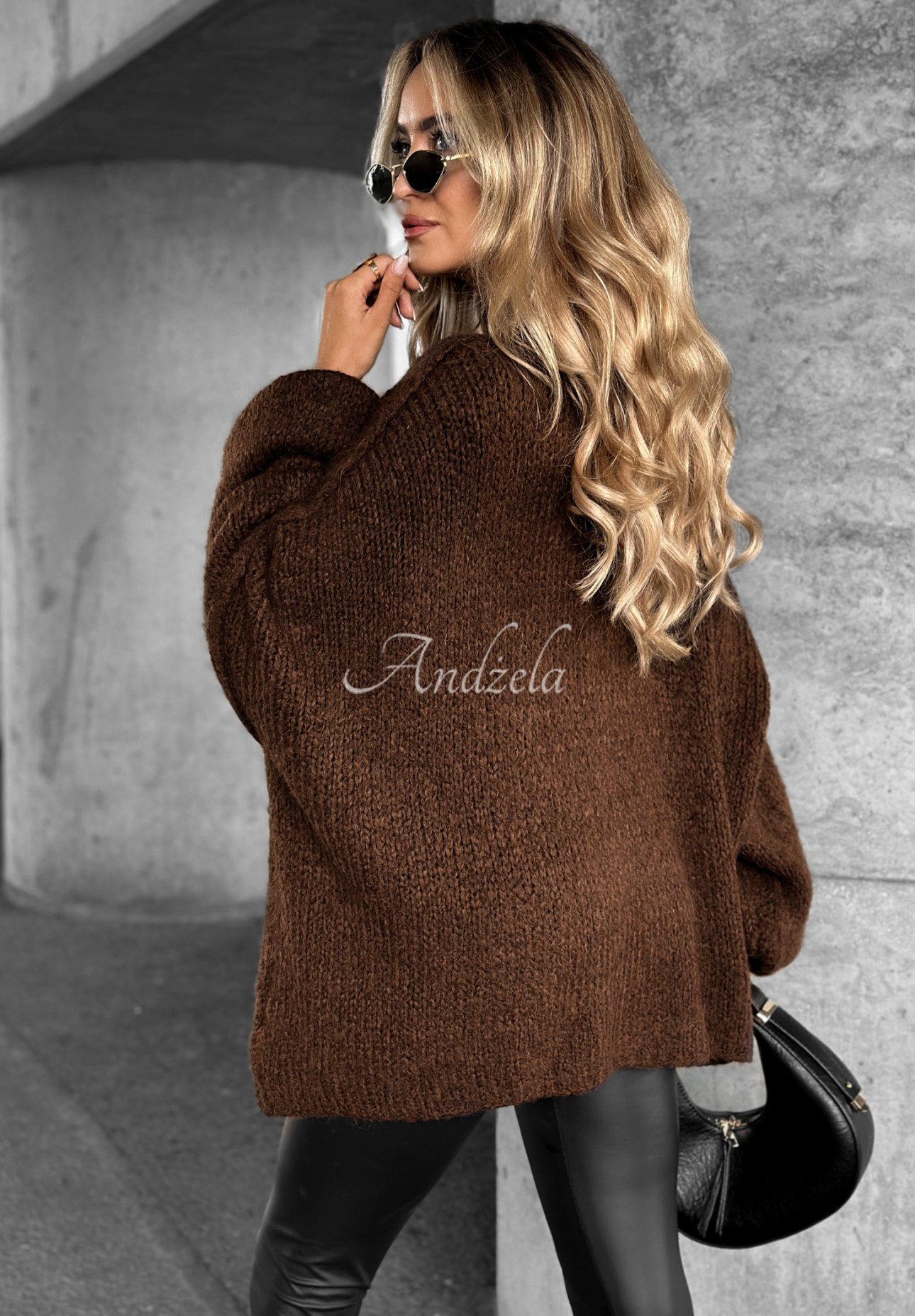 Cardigan scurt oversize Hot Chestnuts