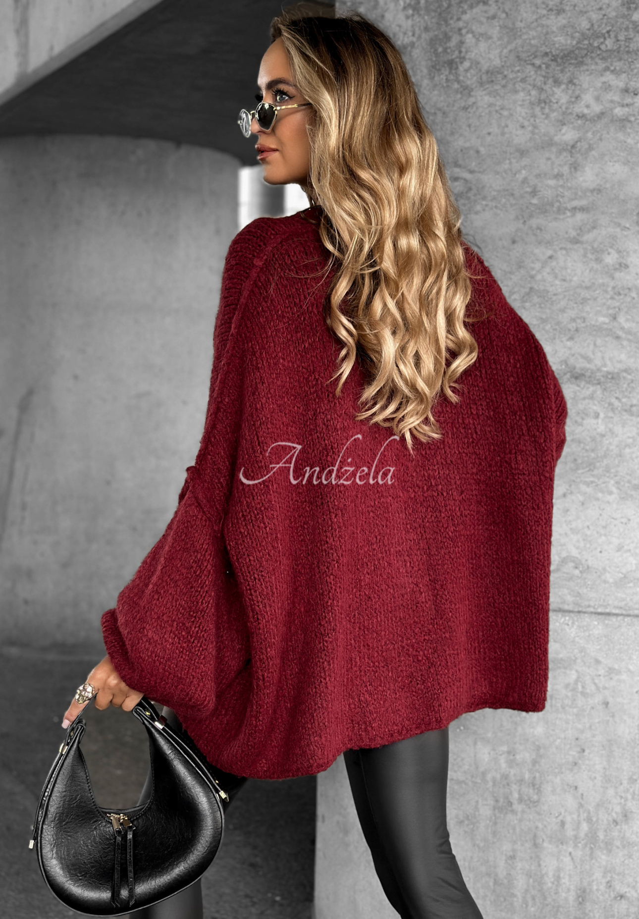 Cardigan scurt oversize Hot Chestnuts