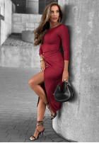 Rochie midi In Another Life burgundowa