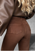 Pantaloni din denim straight Chase The Vibe ciocolatii