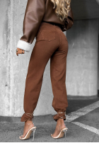 Pantaloni din denim straight Chase The Vibe ciocolatii