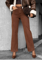 Pantaloni din denim straight Chase The Vibe ciocolatii