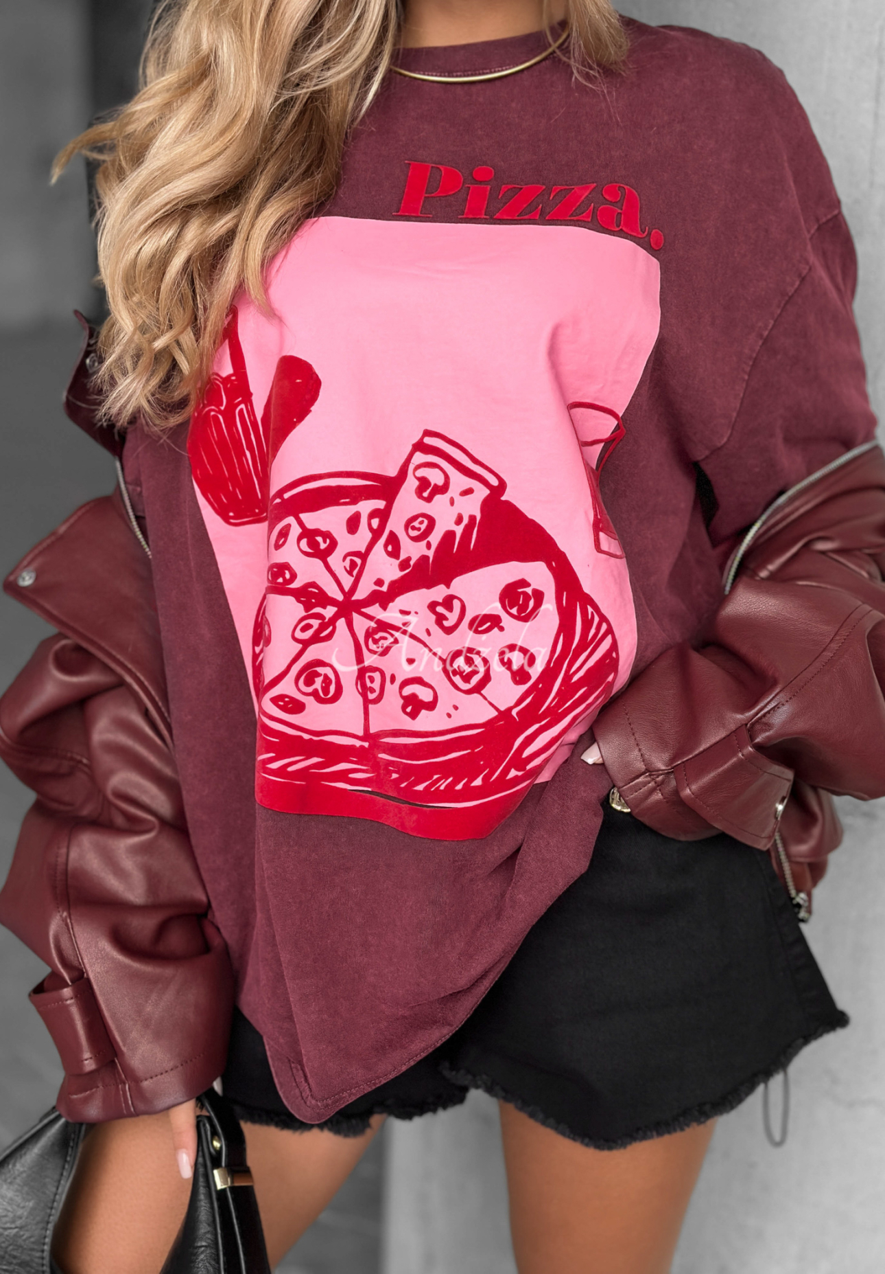Tricou cu imprimeu Pizza
