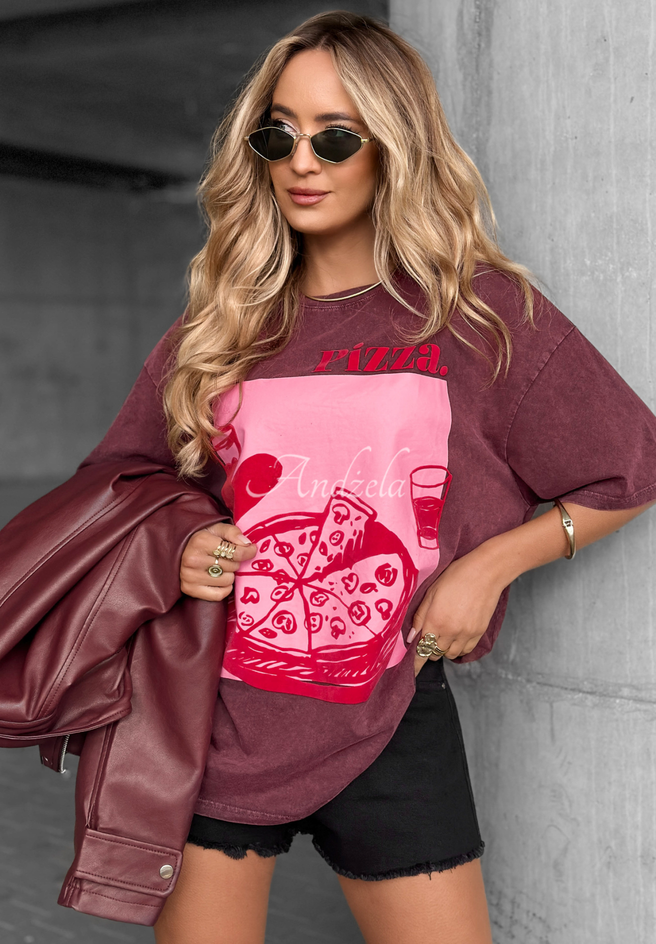 Tricou cu imprimeu Pizza