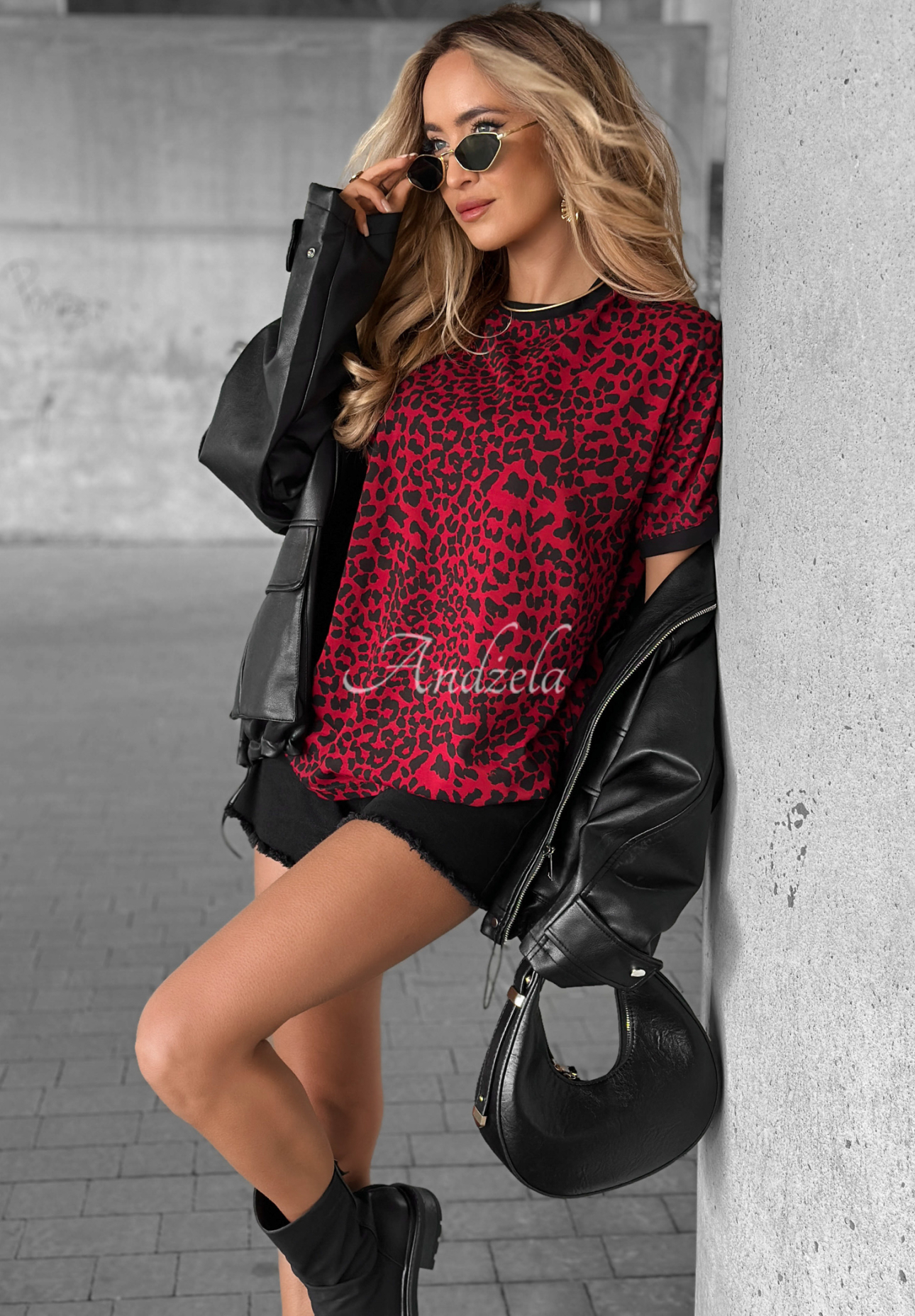 Tricou cu imprimeu leopard Long Story