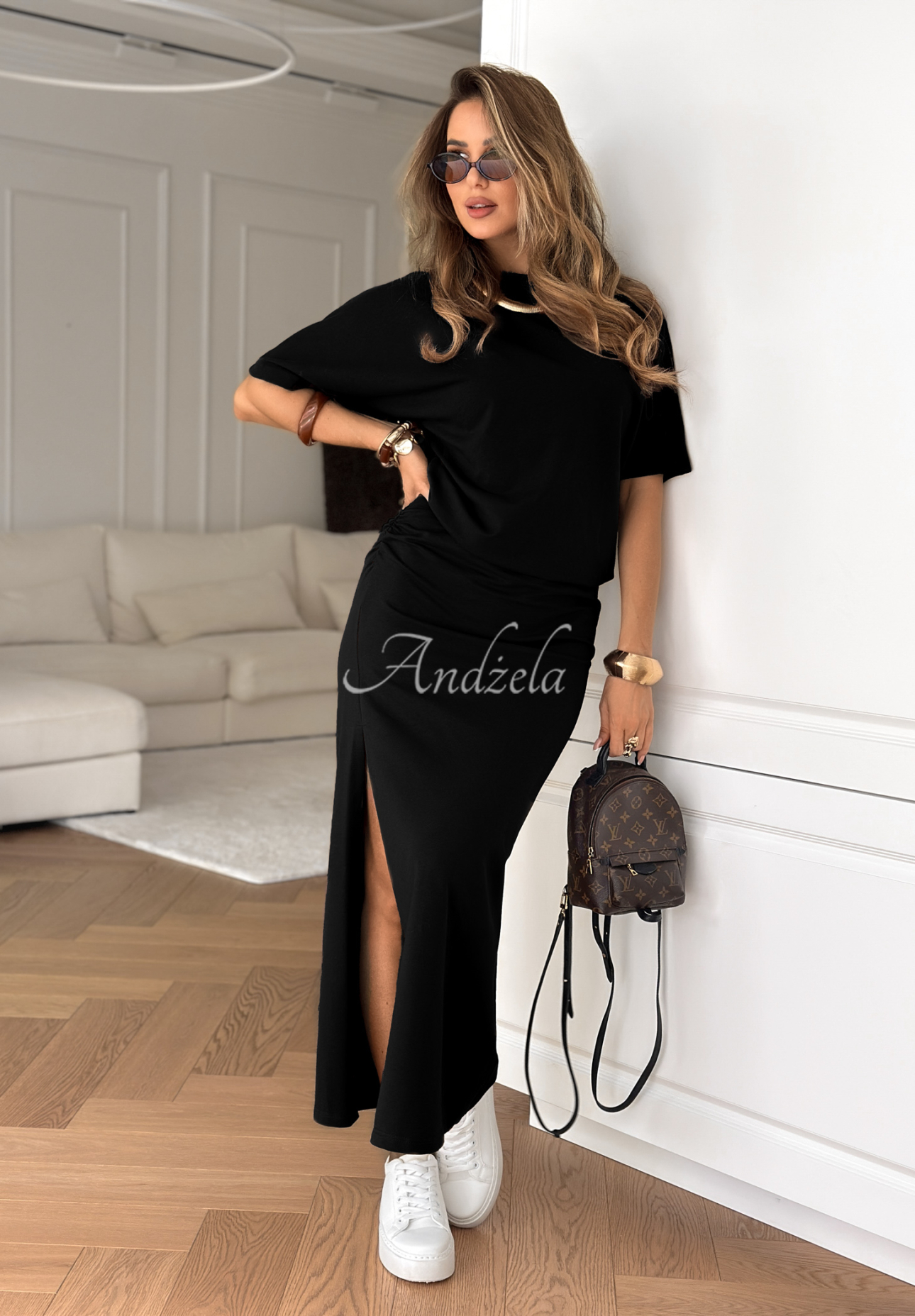 Rochie mulată cu pliuri Tequila Sunrise