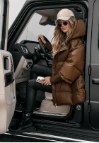 Puchowa Geacă oversize September ciocolatie II