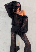 Koronkowe Pantaloni La Milla Take That Step negre