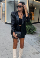 Skórzana Fustă mini La Milla Not Yet negru
