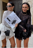 Koronkowa Bluză z falbankami La Milla Bye Forever negru